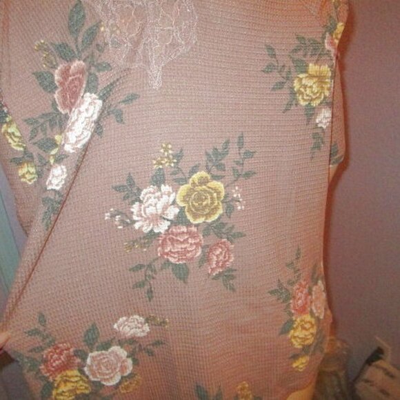 Torrid Waffle Knit Henley Top Size 1X Lace Thermal V-Neck Tunic Cottagecore Boho - Picture 9 of 11